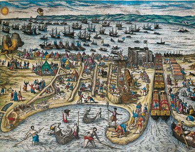 Eroberung von La Goulette und Tunis durch Karl V. von Franz Hogenberg
