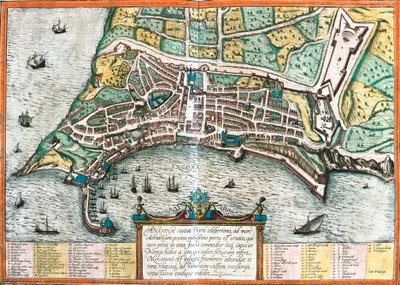 Plan von Ancona, Italien von Franz Hogenberg