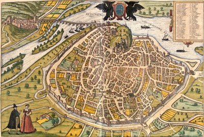 Plan von Avignon, Frankreich von Franz Hogenberg