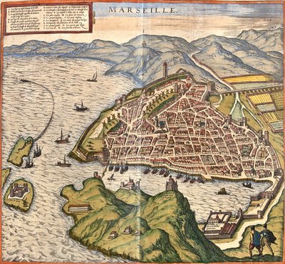 Plan von Marseille, Frankreich von Franz Hogenberg