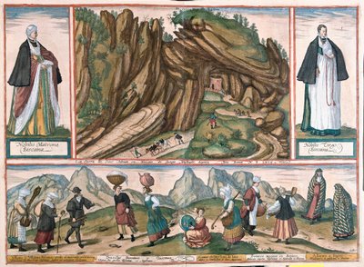 San Adrian Tunnel oder Lizarrate: Landschaft in den westlichen Ausläufern der Pyrenäen, südlich des Golfs von Biskaya, Spanien von Franz Hogenberg