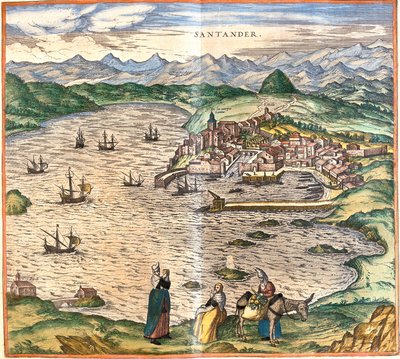 Ansicht von Santander, Spanien von Franz Hogenberg
