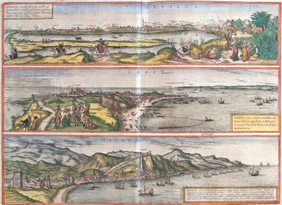 Ansichten von Sevilla, Cadiz und Malaga, Spanien von Franz Hogenberg