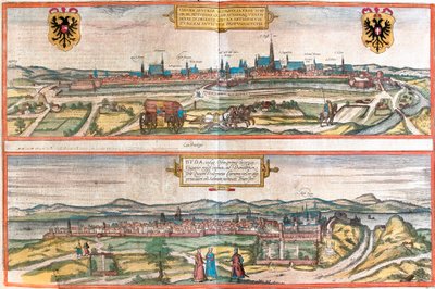 Ansichten von Wien, Österreich und Budapest, Ungarn von Franz Hogenberg