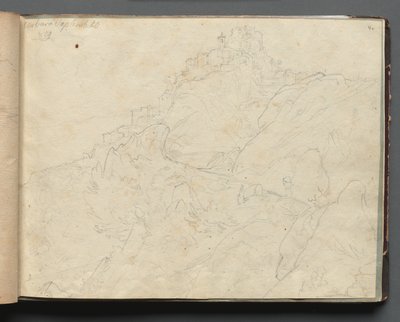 Album mit Ansichten von Rom und Umgebung, Landschaftsstudien, Seite 04a: Cervera von Franz Johann Heinrich Nadorp