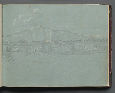 Album mit Ansichten von Rom und Umgebung, Landschaftsstudien, Seite 10a: Römische Landschaft von Franz Johann Heinrich Nadorp