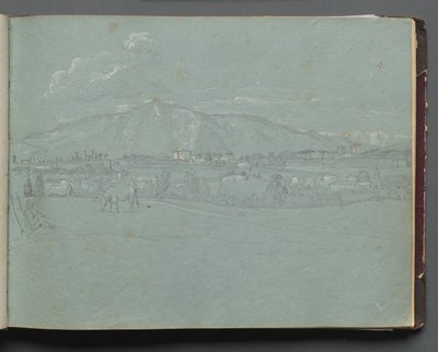 Album mit Ansichten von Rom und Umgebung, Landschaftsstudien, Seite 10a: Römische Landschaft von Franz Johann Heinrich Nadorp