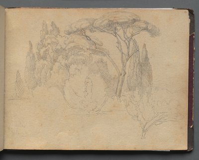 Album mit Ansichten von Rom und Umgebung, Landschaftsstudien, Seite 29a: Landschaftsstudie von Franz Johann Heinrich Nadorp
