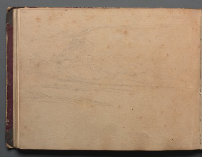 Album mit Ansichten von Rom und Umgebung, Landschaftsstudien, Seite 29b: Landschaftsstudie von Franz Johann Heinrich Nadorp