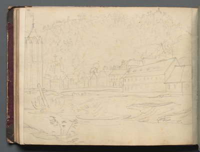 Album mit Ansichten von Rom und Umgebung, Landschaftsstudien, Seite 48b: Römische Landschaft von Franz Johann Heinrich Nadorp