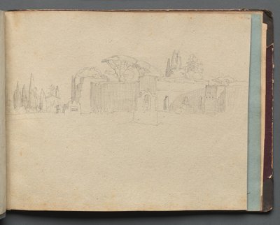 Album mit Ansichten von Rom und Umgebung, Landschaftsstudien, Seite 51a: Römische Landschaft von Franz Johann Heinrich Nadorp