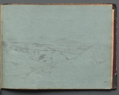 Album mit Ansichten von Rom und Umgebung, Landschaftsstudien, Seite 52a: Römische Landschaft von Franz Johann Heinrich Nadorp