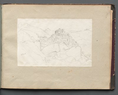 Album mit Ansichten von Rom und Umgebung, Landschaftsstudien, Seite 53a: Vivaro von Franz Johann Heinrich Nadorp