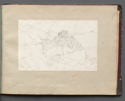 Album mit Ansichten von Rom und Umgebung, Landschaftsstudien, Seite 53a: Vivaro von Franz Johann Heinrich Nadorp