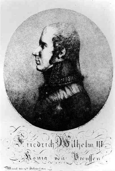 Porträt von Friedrich Wilhelm III. (1770-1840), König von Preußen, 24. Juli 1807 von Franz Joseph after Leopold