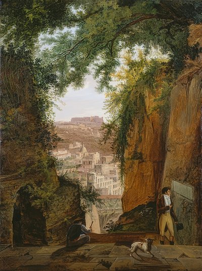 Blick vom Grab des Vergil auf die Stadt Neapel von Franz Ludwig Catel