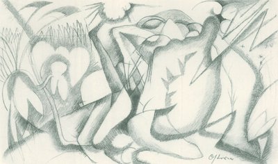 Franz Marc - Skizzenbuch aus dem Felde - Blatt 19 von Franz Marc