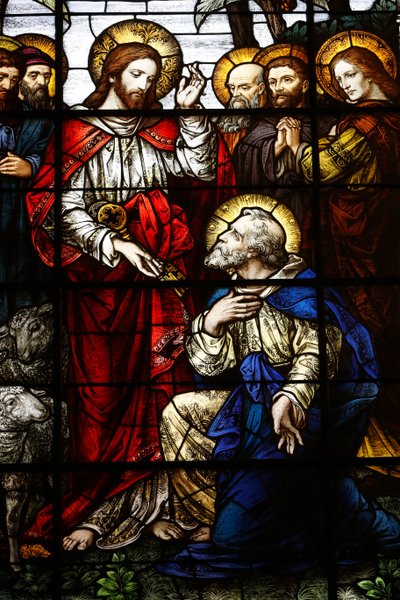 Christus übergibt Petrus die Schlüssel von Franz Mayer