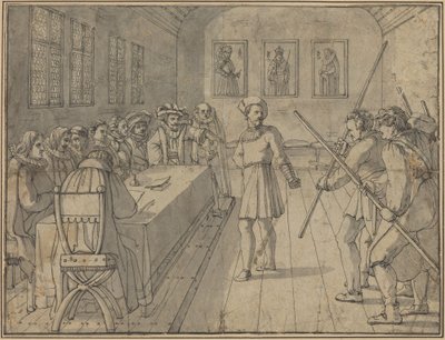 Szene aus Akt IV von Goethes "Götz von Berlichingen" von Franz Pforr