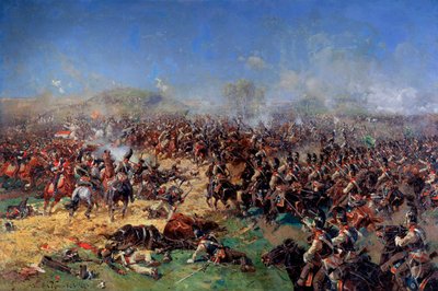 Die Schlacht von Borodino am 26. August 1812. Dritter französischer Angriff, 1913 von Franz Roubaud