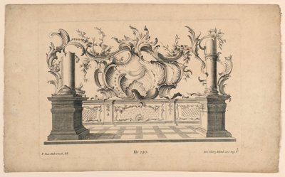 Rokoko-Motive und Sockel, aus Set Nr. 120 von Franz Xaver Habermann
