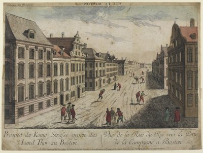Ansicht der Rue du Roi - Boston (1776) von Franz Xaver Habermann