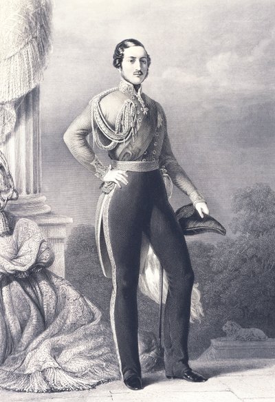 Porträt von Albert von Sachsen-Coburg und Gotha, Ehemann von Königin Victoria und Prinzgemahl des Vereinigten Königreichs, von Franz Xaver Winterhalter, Druck von Franz Xaver Winterhalter