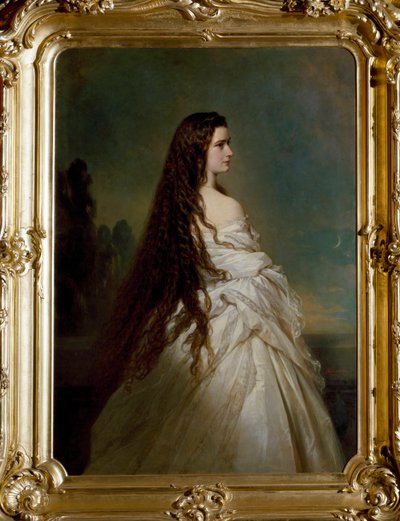 Porträt von Elisabeth von Wittelsbach (1837-1898) (Sissi), Kaiserin von Österreich und Königin von Ungarn von Franz Xaver Winterhalter