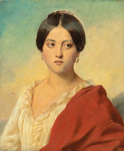 Porträt eines italienischen Mädchens, Halbfigur, ca. 1834 von Franz Xaver Winterhalter