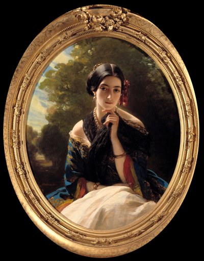 Porträt der Prinzessin von Sayn Wittgenstein Sayn (Sayn-Wittgenstein) von Franz Xaver Winterhalter