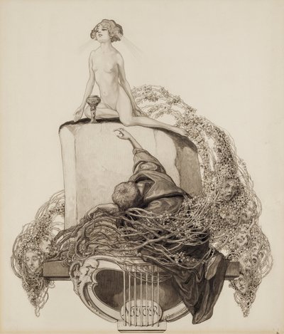 Ex Libris Walther und Amelia Fahrenhorst von Franz von Bayros
