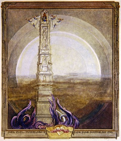 Illustration aus Dantes Göttlicher Komödie, Paradies, Gesang I, 1921 von Franz von Bayros