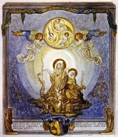 Illustration aus Dantes Göttlicher Komödie, Paradies, Gesang XXIV, 1921 von Franz von Bayros