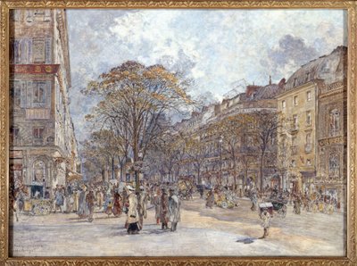 Der Boulevard des Italiens, Morgensicht von Frederic Anatole Houbron