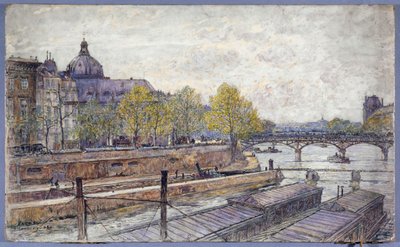 Der Quai Conti und die Pont des Arts von Frederic Anatole Houbron