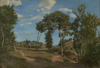Landschaft am Fluss Lez von Frédéric Bazille