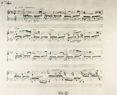 Partitur von "Etüden für Klavier Opus 10" des polnischen Komponisten Frederic Chopin (1810-1849) von Frederic Chopin