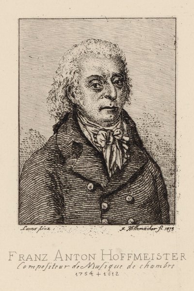 Porträt des Komponisten Franz Anton Hoffmeister 1754-1812 von Frederic Desire Hillemacher