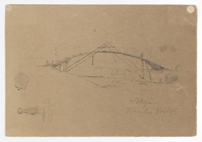 Bambusbrücke in Buga, Kolumbien und Mädchen mit Krug, Cartago, Kolumbien von Frederic Edwin Church