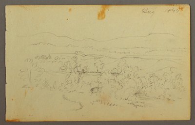 Weites Tal mit Bauernhöfen, 1844 von Frederic Edwin Church