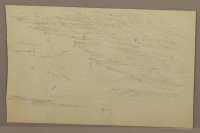 Zeichnung, Wolkenstudie, 1860er Jahre von Frederic Edwin Church