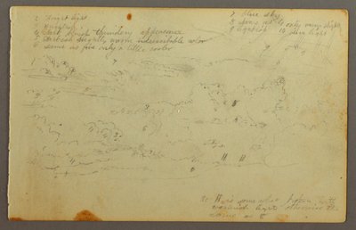 Zeichnung, Wolkenstudie, möglicherweise 1844 von Frederic Edwin Church