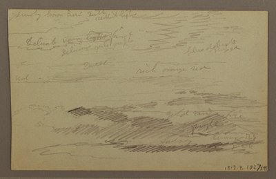 Zeichnung, Bewölkter Himmel, möglicherweise 1860er Jahre von Frederic Edwin Church