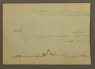 Ferne Ansicht der Basilika St. Peter und des Vatikans, Rom, Italien, Januar 1869 von Frederic Edwin Church