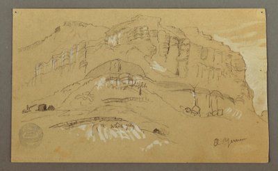 El Yemen Tal, Arabien: Felswand, 20. Februar 1868 von Frederic Edwin Church