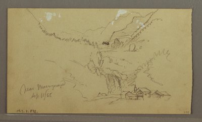 Gletscher, Brücke und Haus von Frederic Edwin Church