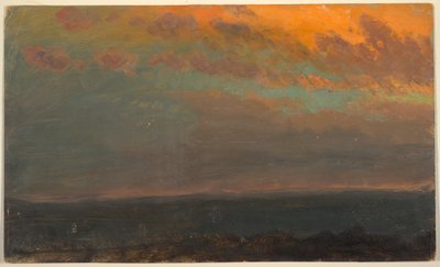 Zeichnung, Hudson Valley? bei Sonnenuntergang, 1870–80 von Frederic Edwin Church
