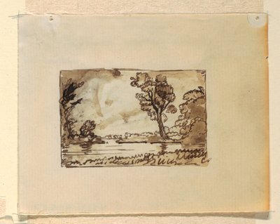 Zeichnung, Imaginäre Landschaft mit, ca. 1870–73 von Frederic Edwin Church