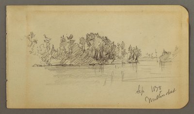 See und bewaldete Küste, 1878 von Frederic Edwin Church