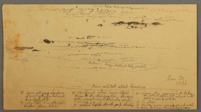 Landschaftsskizze, Hudson Valley, New York, 30. Juni 1866 von Frederic Edwin Church